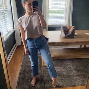 Redone Levi’s straight high rise jean size 28